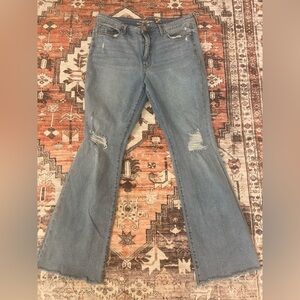 Women's Seven7 Distressed Blue Jeans